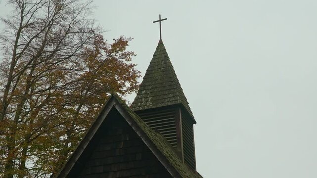 wooden church steeple