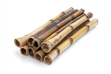 bamboo rolling mat on plain background