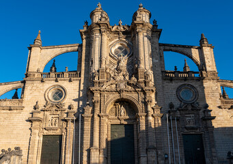 Walking in old part of Jerez de la Frontera, Sherry wine making town, Andalusia, Spain in summer,...