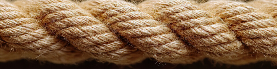 Fototapeta premium A close-up shot of a tightly woven rope, signifying resilience and unity in the face of adversity.