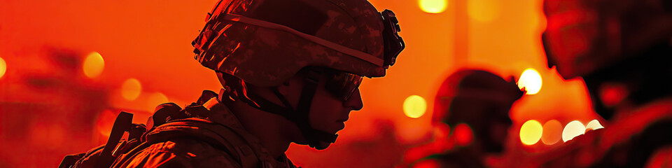 National Guard personnel monitoring security cameras at a checkpoint.