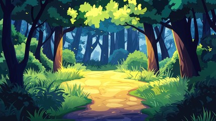 A Winding Path Through a Lush, Green Forest