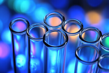 A close up shot of researcher working with serological test tube on medical science