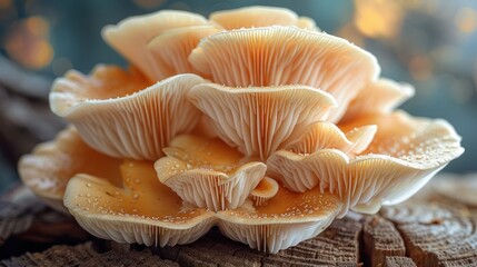 Mushrooms on a Log