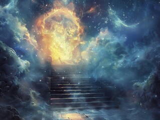 Cosmic Stairway to Heaven: A Dreamy Journey Through the Universe