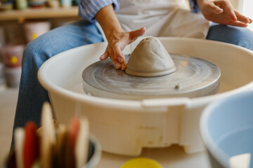 Artisan Pottery The Art of Creating Unique Forms on the Wheel in a Creative Environment