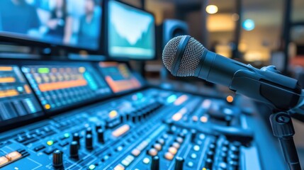 Professional Audio Mixer Console with Microphone for Recording Studio