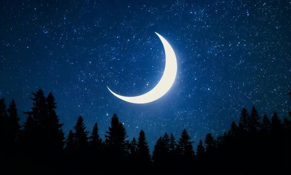 Bulan sabit yang indah 