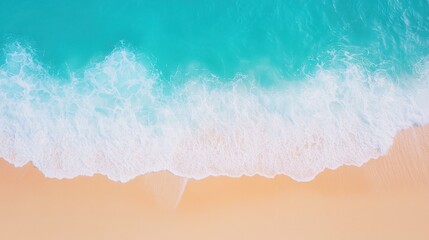 Experience the tranquility of waves crashing on a  shore, a perfect backdrop for beach vacations and natural beauty.