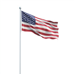 American flag waving in the wind