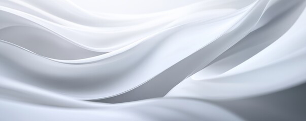 Elegant abstract waves with soft white fluid