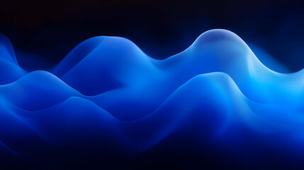 Abstract Blue Wave Background Illustration
