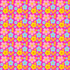 WebExplore a vibrant and modern colorful flower tile pattern in seamless vector design. Perfect for creative projects, digital artworks, and designs requiring unique, repeated patterns.