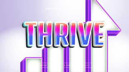 Colorful Thrive 3d Editable Text Effect - Font Style