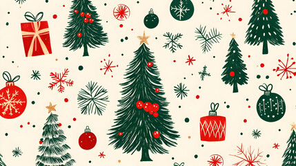 Festive Christmas Illustration: Winter Holiday Background