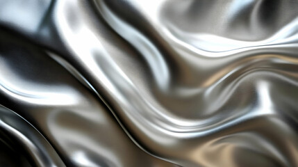 Silver Draped Fabric Abstract Background
