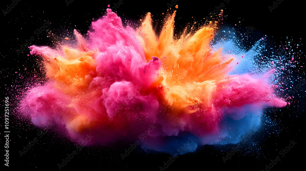 Poster vibrant color explosion abstract background image