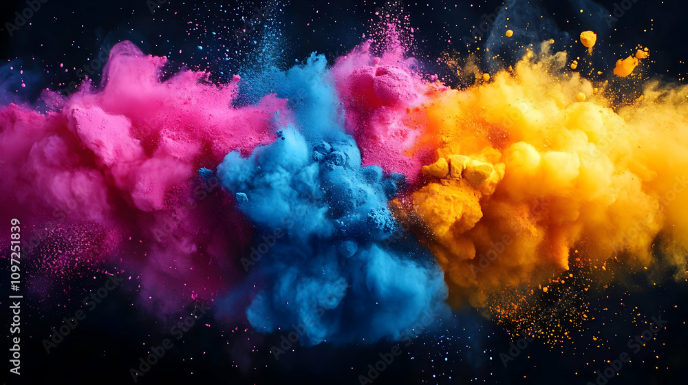 Poster abstract color explosion background image