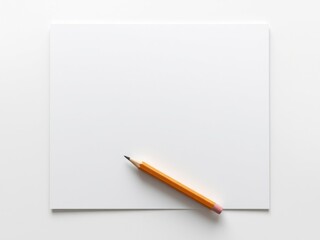 Blank squared notebook sheet with a pencil and eraser, eraser, notebook