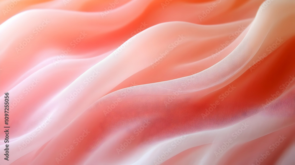 Poster peach and cream abstract fabric texture background