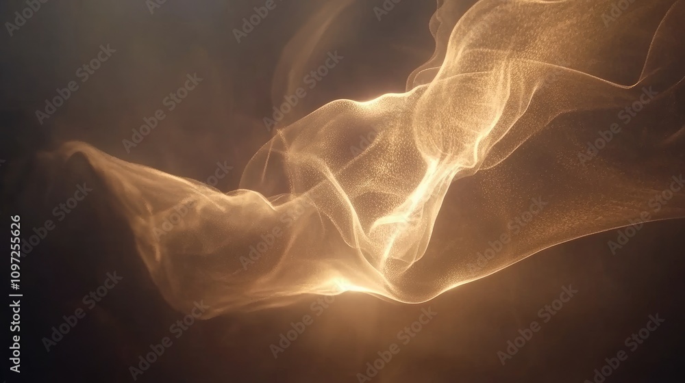 Poster soft waves of glowing light swirl together, creating a mesmerizing abstract gradient that adds depth