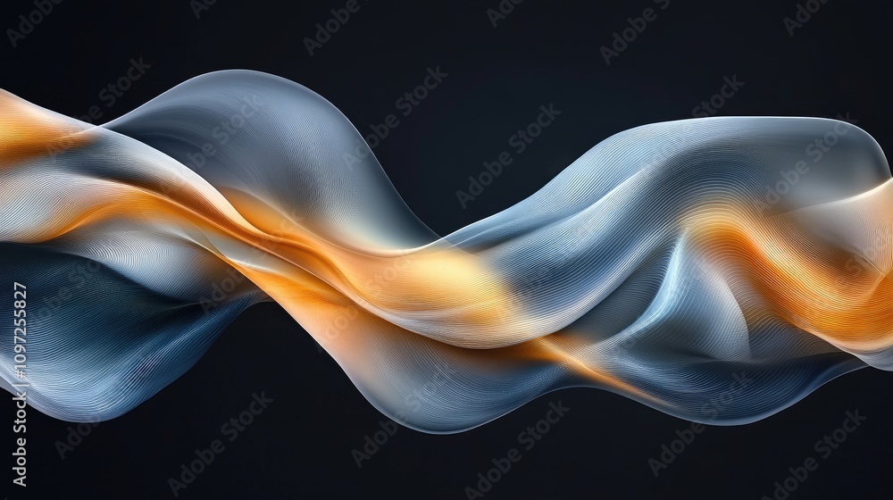 Poster this background features a blend of soft blues and warm oranges with wave-like textures, perfect for