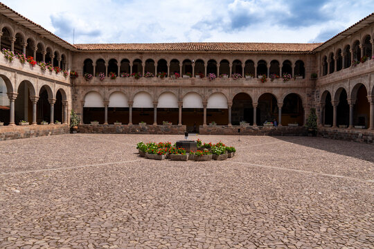 Balconies inside the Santo Domingo convent, built on the Coricancha temple