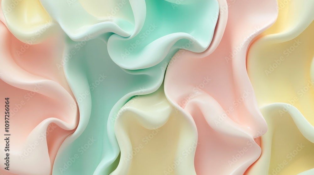 Poster dynamic swirls of pastel colors come together to create a textured abstract background. this design 