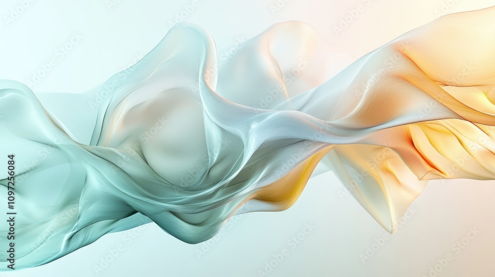 Poster this vertical abstract background features flowing gradients of soft hues, creating a sophisticated 