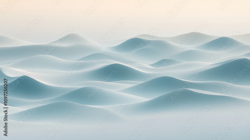 Poster soft undulating waves of gradient colors create a serene and elegant backdrop, perfect for digital a
