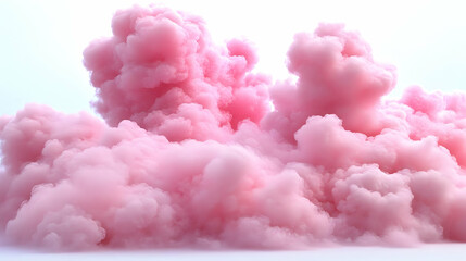 Pink Cloud 3D Render Abstract Background