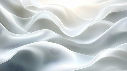 Abstract White Fabric Waves Background Illustration