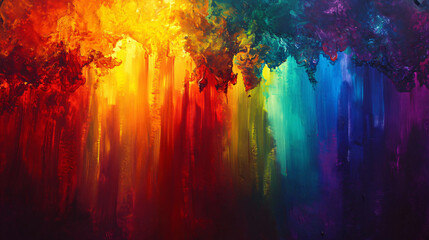 Fototapeta premium Abstract oil painting featuring a vivid array of colors and dynamic textures for a captivating visual experience