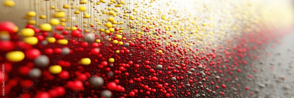 Leinwandbilder abstract visualization of colorful spheres representing data or molecular structures.