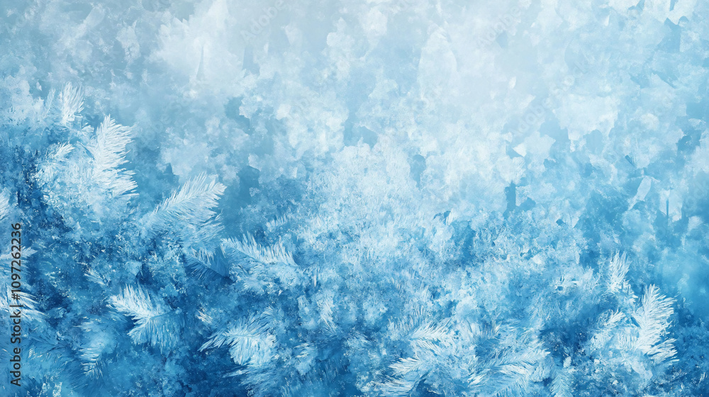 Aufkleber gorgeous frost creating intricate designs on a frosty glass, forming a stunning winter wonderland sc