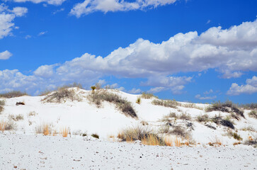 White Sands National Monument U.S located in the state of New Mexico the field of white sand dunes...
