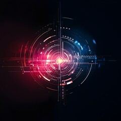 Fototapeta premium Vibrant digital technology abstract background design texture 
