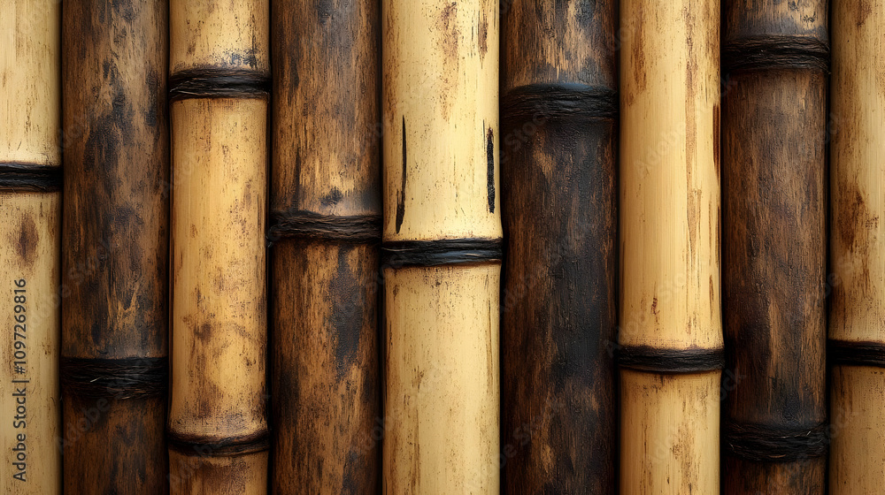 Aufkleber bamboo texture background image