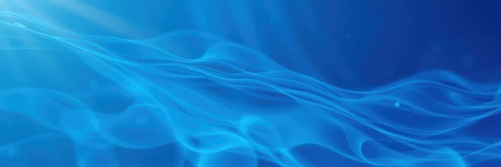 Obraz premium Seamless ocean waves with micro particles and light rays shining through, environment, smooth