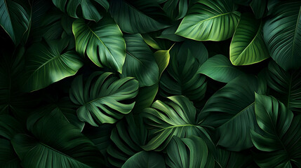 Lush Tropical Leaf Illustration Background