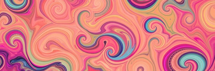 Obraz premium Vibrant swirling patterns of vivid colors blending together in an abstract background, swirls, abstract
