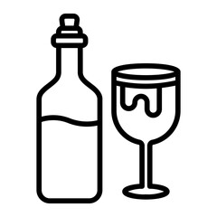 wine Line Icon