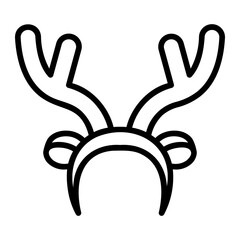 antlers Line Icon