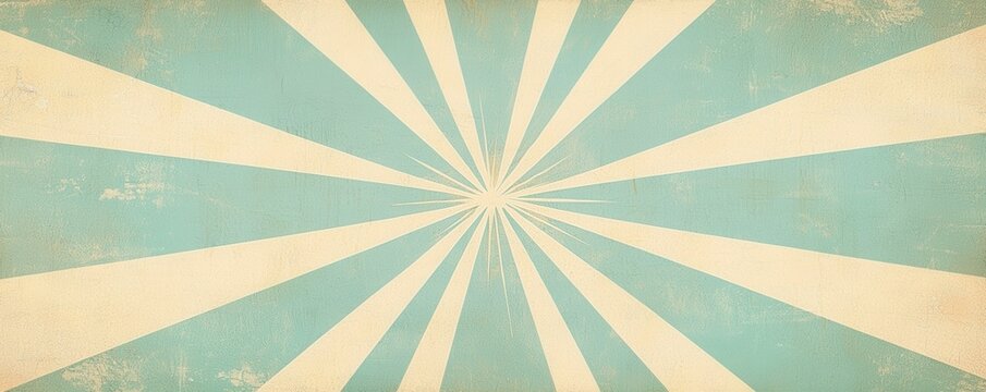 Vintage sunburst pattern with light blue and beige tones