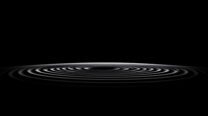 Fototapeta premium Abstract black background with rippling water surface