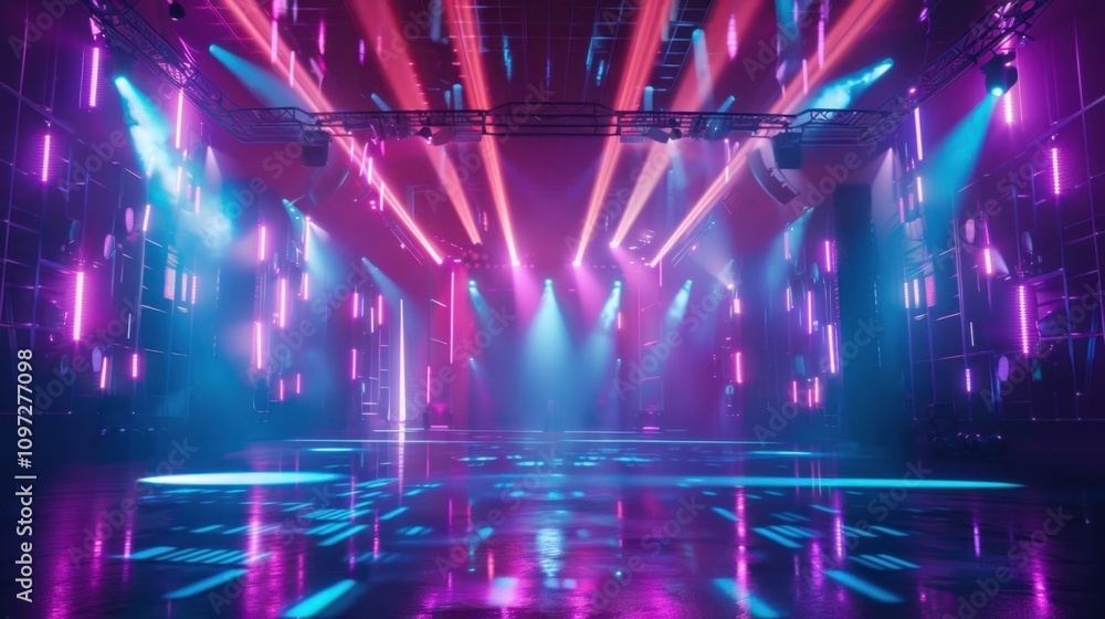 Poster as the concert reached its the stage was engulfed in pulsating lights that synced perfectly with the