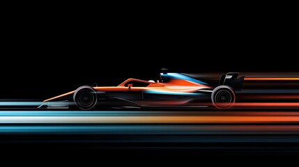 Formula 1 Racing Car in Motion