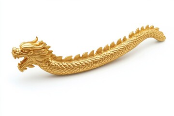 Obraz premium Golden dragon bookmark with intricate details and majestic design