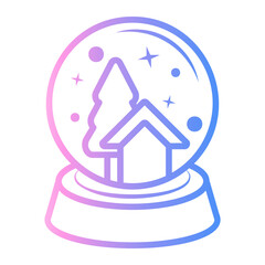 snow Line Gradient Icon