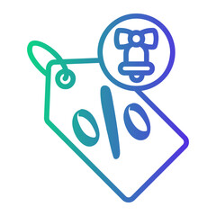 tag Line Gradient Icon